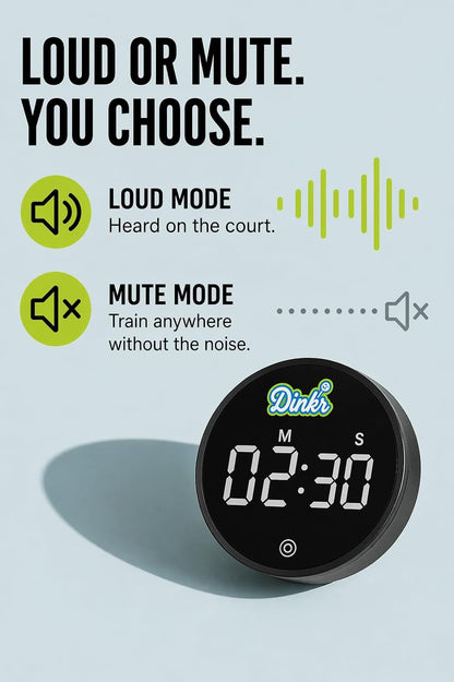 Pickleball timer large display readable in bright sunlight