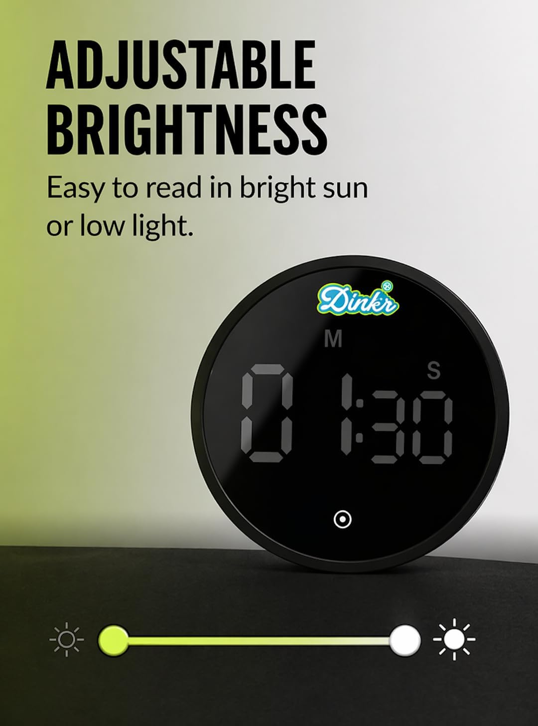 Loud and silent modes on the Dink'r pickleball training timer