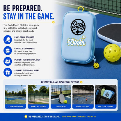 Blister pads, kinesiology tape, and bandages for common pickleball injuries