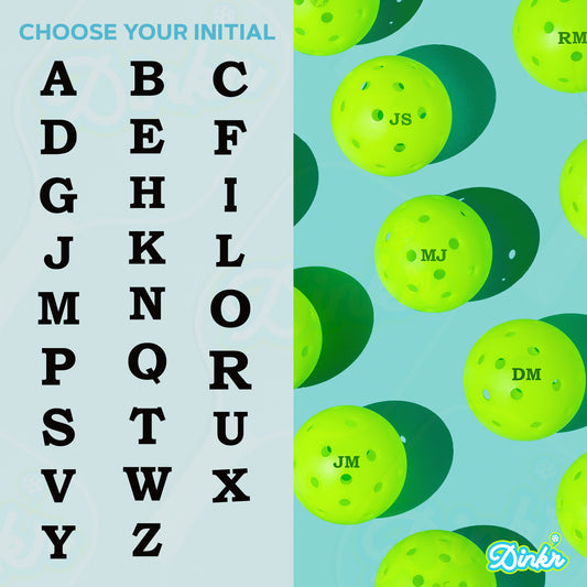 Dink Ink Letter Stamper - Personalize Your Pickleballs with Precision