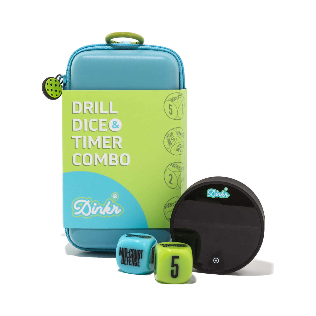 Dink'r Pickleball Timer & Drill Dice Combo