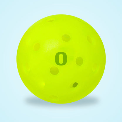 Pickleball stamped 0 with Dink Ink Number Stamper