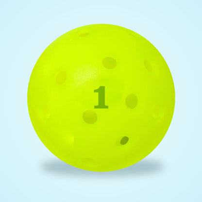 Pickleball stamped 1 with Dink Ink Number Stamper