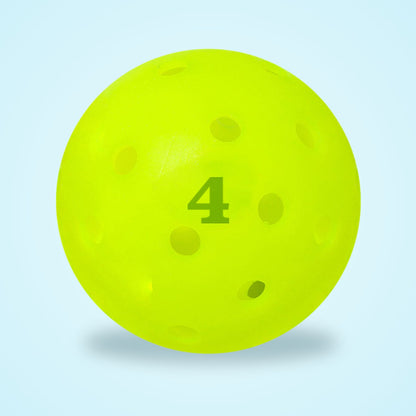 Pickleball stamped 4 with Dink Ink Number Stamper