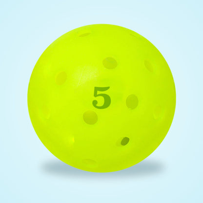 Pickleball stamped 5 with Dink Ink Number Stamper