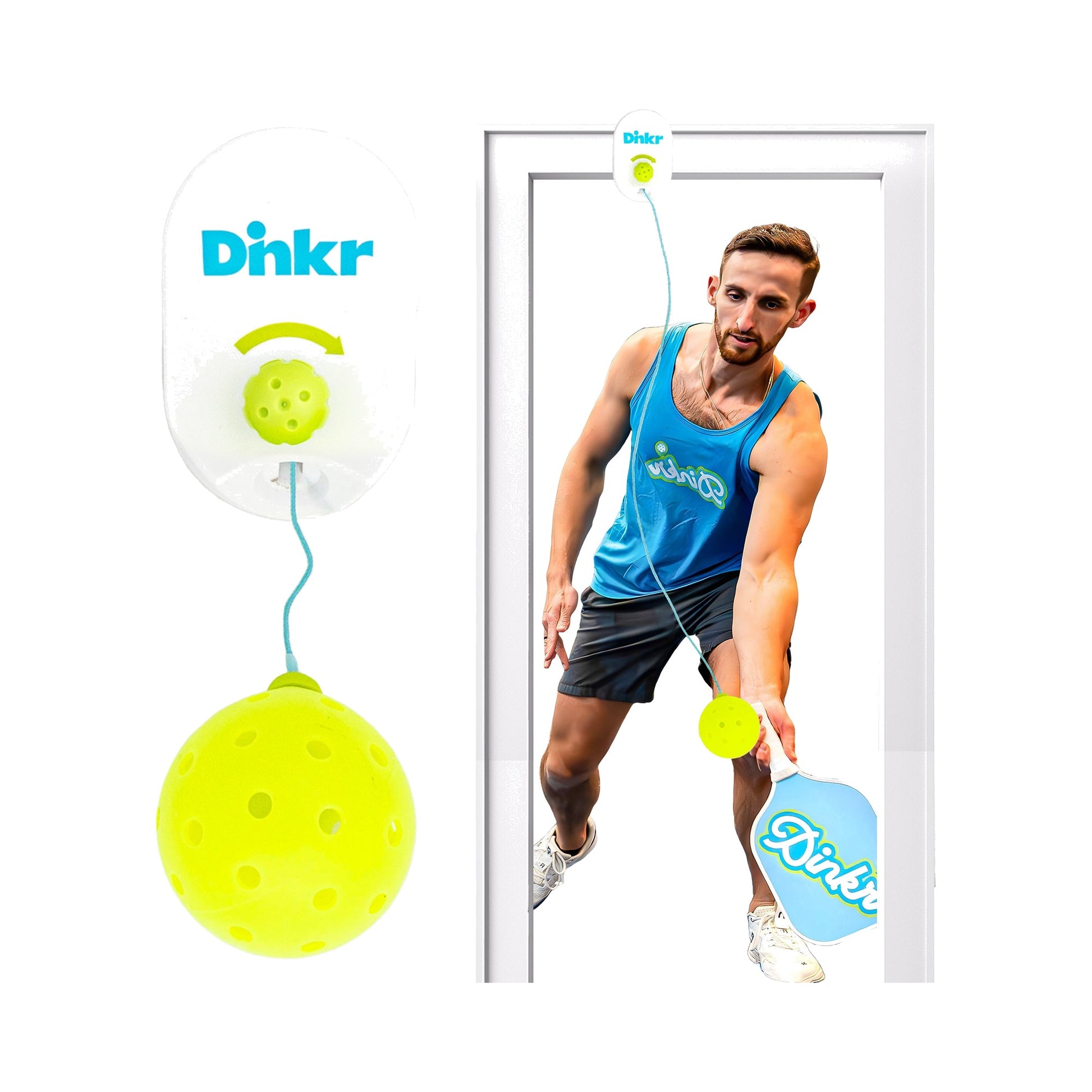 The Dink'r doorway pickleball trainer